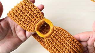 Wow! super idea how to make eye catching crochet hair band