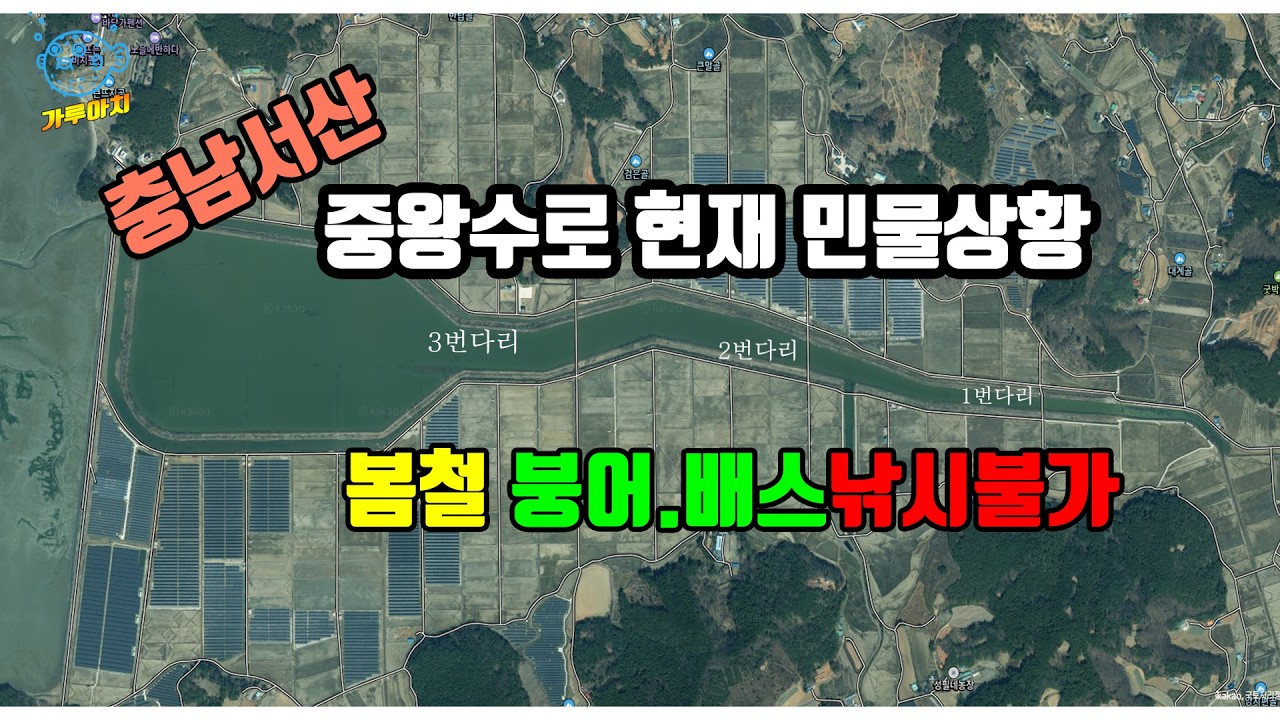 충남서산 중왕수로 현재 민물상항 입니다.상황이 좋지 않습니다