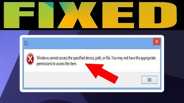 How to Fix Path Program or File Error "Windows cannot access the specified Device" on windows 10