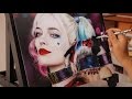 Painting Harley Quinn - Margot Robbie / Airbrush Harley Quinn
