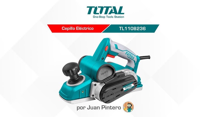 Total Tools - Cepillo Eléctrico para Madera, Potencia de 1050 W, Profundidad de 3 mm, Ancho de Cepillado de 82 mm