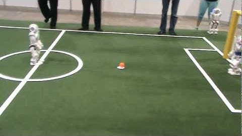 RoboCup 2012: Kouretes vs RoboCanes - penalty shoot out (1-0)