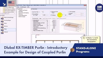 Dlubal RX-TIMBER Purlin - Introductory Example for Design of Coupled Purlin