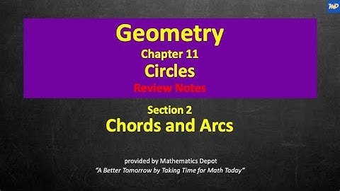 Geometry 11 2 Chords and Arcs