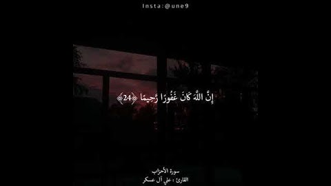 حالات واتساب قرآن |❤️|(إن الله كان غفوراً رحيماً)|| القارئ علي آل عسكر |❤️| ستوريات قرآن