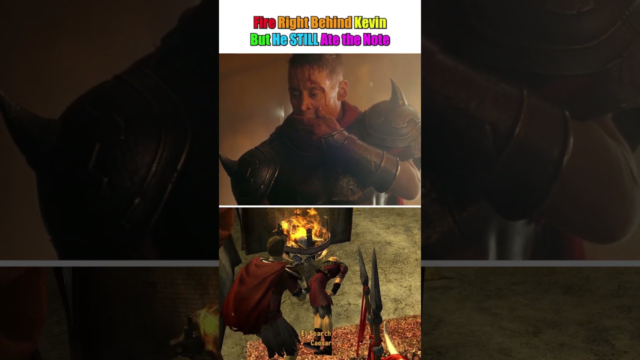 Огонь прямо за спиной Кевина... Но он ВСЕ РАВНО съел записку! 