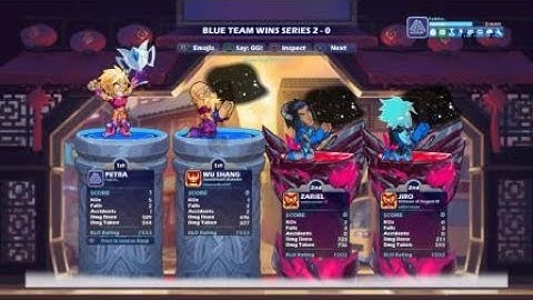 Brawlhalla 2v2   Petra and Wu Shang vs Jiro and Zariel  2 ROUNDS