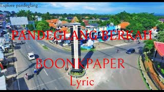 PANDEGLANG BERKAH (boonkpaper)