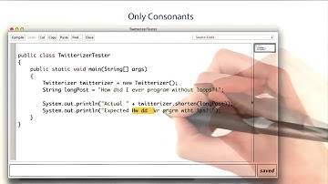 Only Consonants - Intro to Java Programming