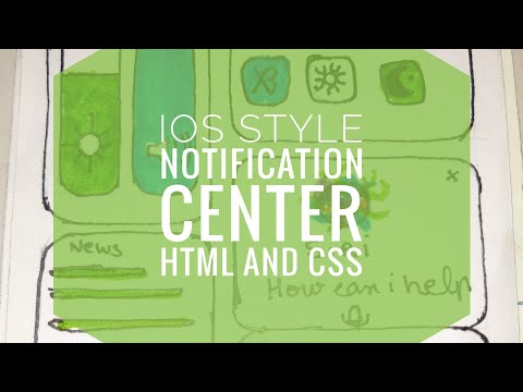 How to Draw IOS Style NOTIFICATION CENTER in HTML AND CSS.[PART 1] paper sketch