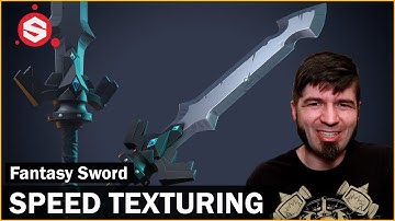 Substance Painter Timelapse Texturing - Stylized Fantasy Sword