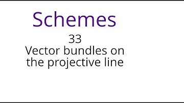 Schemes 33: Vector bundles on the projective line
