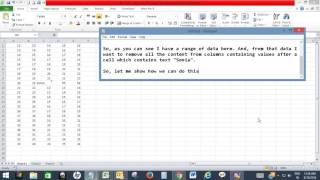 Clear all content from columns in Excel after a cell containing certain value using VBA