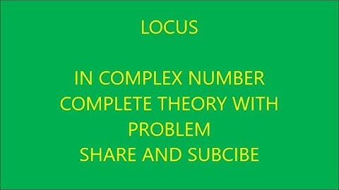 LOCUS |  COMPLEX NUMBER | jee main | advanced | class 11 | Rs sir