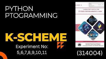 Python programming msbte PRACTICAL No: [5-to-11] manual. (msbte) Python programming manual