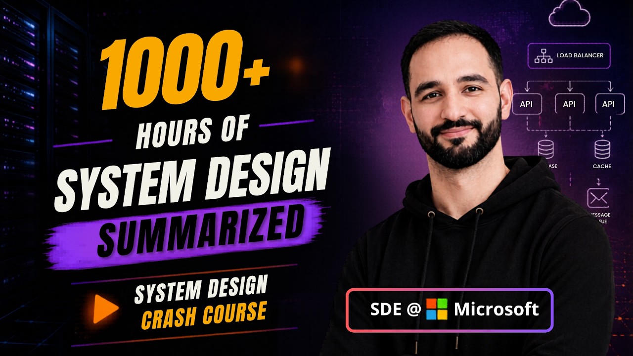 1000+ hours on System Design Explained | System Design Crash Course By ...
