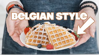 Homemade Belgian Waffles Recipe (Brussels Style)