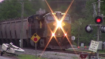 CSXT G965-07 with the Triple Shave and Haircut Horn Salute ET44AH/AC44CW  Pulling Hard up the Hill