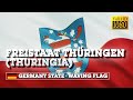 Freistaat thringen thuringia waving flag        