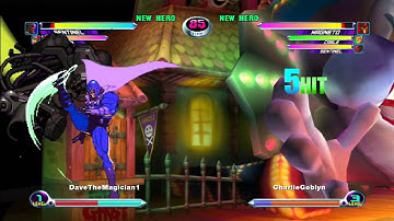 MvC2: Magneto Unblockable s.FP Into 100%
