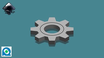 Inkscape Tutorial - 3D Gear Flat Design Vector Drawing Time Lapse