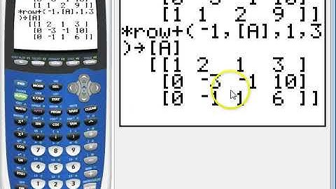 Linear Algebra Video 6 -- Using the graphing calculator for Gaussian elimination part 2