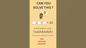 Can you solve this ? #puzzles #mathpuzzle #maths