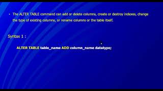 SQL Alter table Statement - SQL Alter Column  #kaashivinfotech  #kaashivreviews #kaashiv #sql