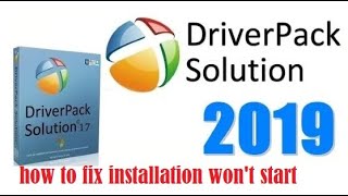 How to fix driver pack not running