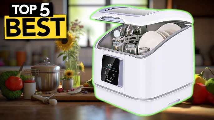 COMFEE' Countertop Dishwasher, Portable Dishwasher with 5L Built-in Water  Tank, No Hookup Needed, 6 Programs, 360° Dual Spray, 192℉ Steam& Air-Dry