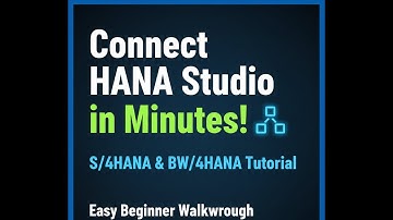 S4HANA & BWHANA Tutorial: Verbind HANA Studio in minuten | Eenvoudige beginnershandleiding | #sap...