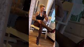 Anna Gula Kwiecinska in Black Pantyhose 