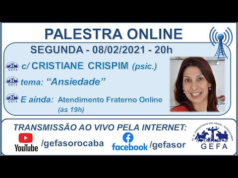 Assista: Bate-papo online - c/ CRISTIANE CRISPIM (08/02/2021)