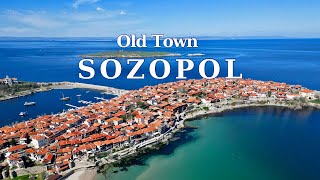 SOZOPOL, Bulgaria 4K Drone View | Lighthouse on Island & Boat on Black Sea | Old Town Sozopol 2024