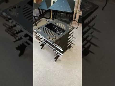 Мангал вертикальный Костёр на 10 шампуров, сталь 4 мм разборный в "Печном мастере" Новосибирск