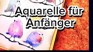 Aquarell Watercolor Vögel zum nachmalen