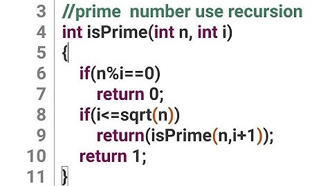 Prime number using Recursion