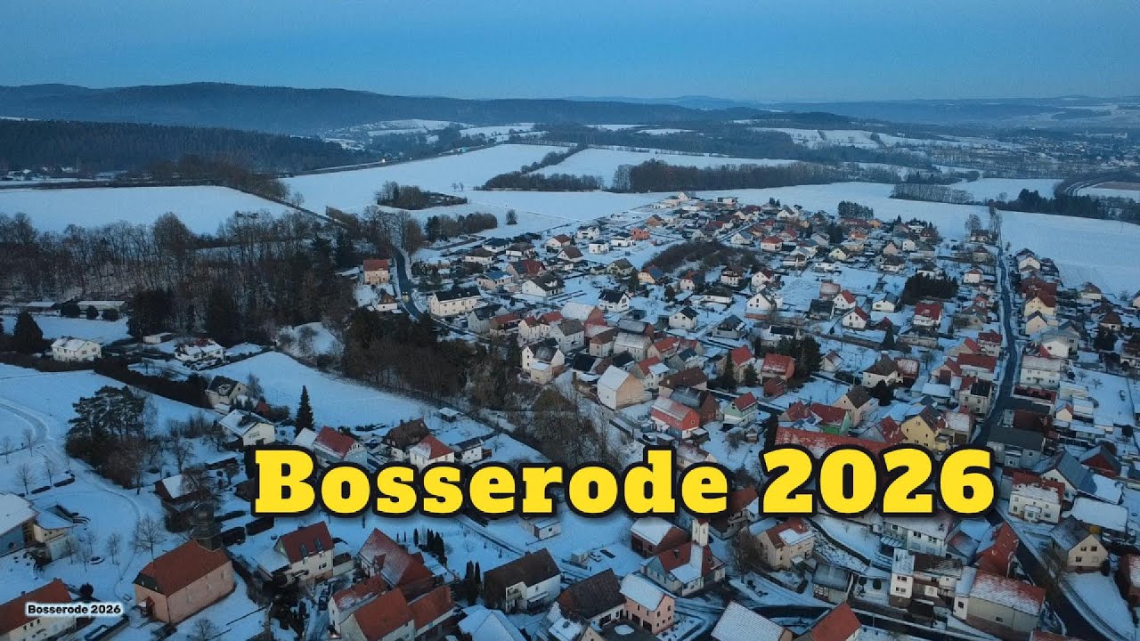 Bosserode Kış Wunderland 🚁 Karlı Almanya Doğa Görüntüleri ❄️