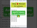 AutoFit Columns in Excel Instantly! 🔥 #Excel #ExcelTips #ExcelShortcuts #ExcelTricks  #ExcelLearning