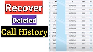 Deleted Call History Recovery App For Android | Recover Phone Call History