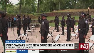 DeKalb County Police Department swears in 25 new officers as crime rises