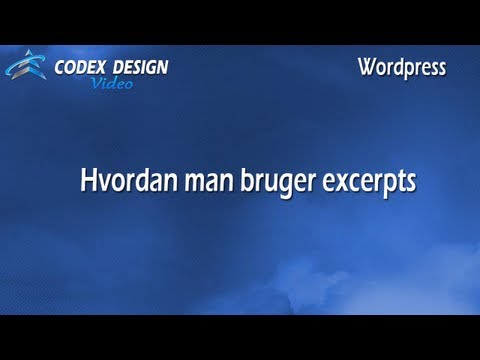 Video: Hvor er uddrag i wordpress?