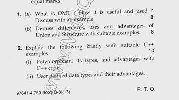 BCA 4th Sem C++ Question Paper