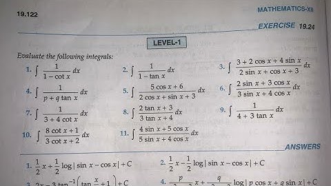 RD SHARMA EX 19.24 Q8 TO  Q11 SOLUTIONS OF CHAPTER 19 INDEFINITE INTEGRALS CLASS 12TH(PART2)