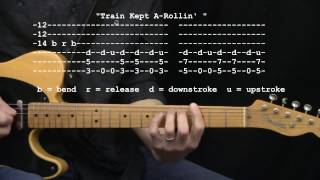 "Train Kept A-Rollin'" by Aerosmith / Johnny Burnette : 365 Riffs For Beginning Guitar !!