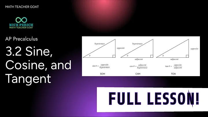 AP Precalculus 3.2 Sine, Cosine, and Tangent FULL LESSON and NOTES
