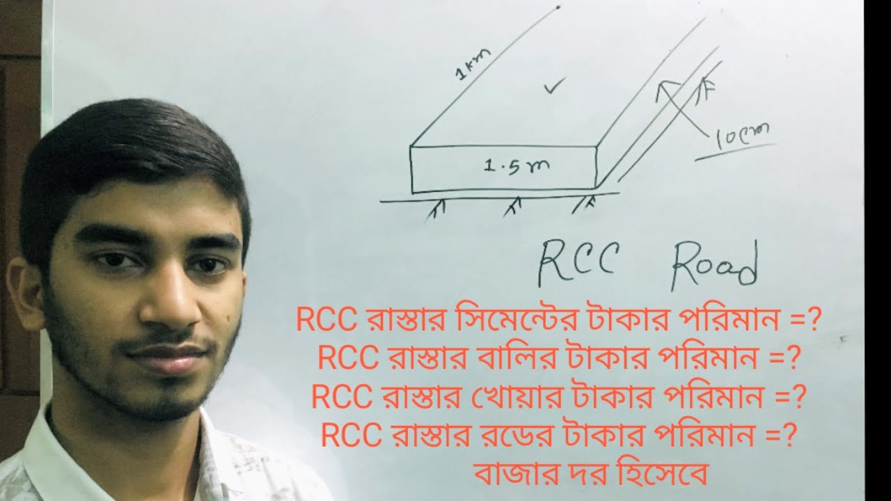 RCC রাস্তার রড এবং কংক্রিটের পরিমান বের করার সহজ উপায় ll By Farhan ...