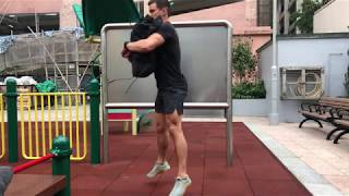 Bag Loaded Bear Hug Jump Squat