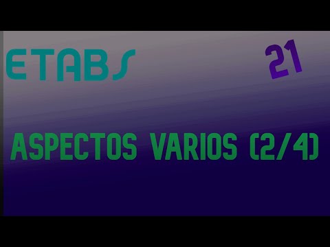 Etabs - aspectos