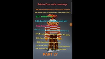 Roblox error code meanings Part 1